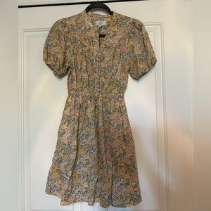 J Crew floral Liberty Print dress XS-petite